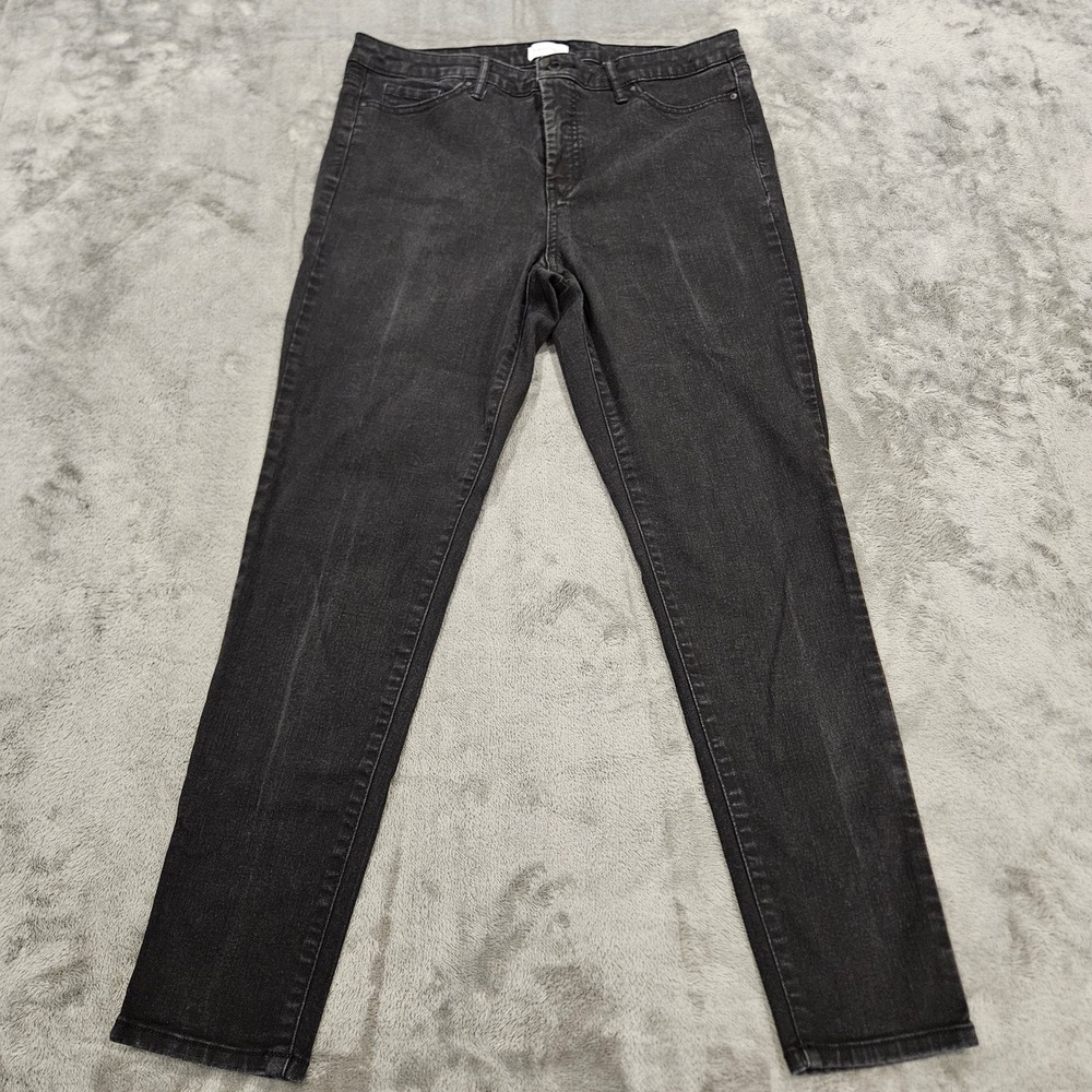 Jessica Simpson Womens Black Skinny Jeans Size 14 Stretch Denim Slim Fit Pants